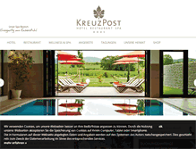 Tablet Screenshot of hotel-kreuz-post.de